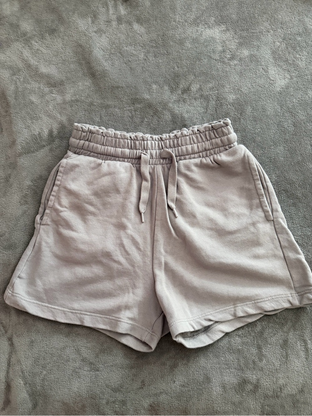 H&M Women's Drawstring Athletic Shorts - Light Taupe